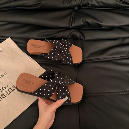 Sandalias tipo zueco con plataforma y estilo francés