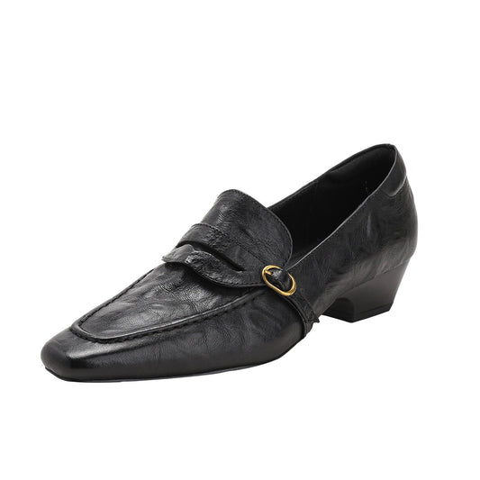 Zapatos de piel genuina estilo retro – versátiles y combinan con todo
