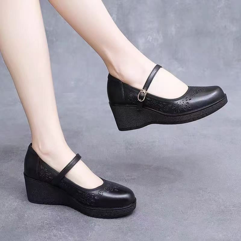 Zapatos de suela suave de cuero genuino